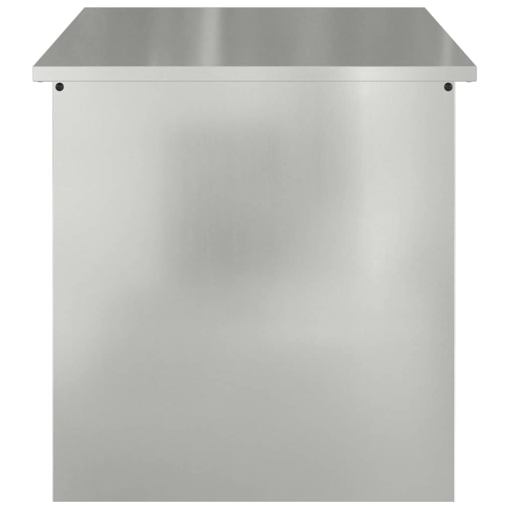 Gartenlagerkissenbox Stahl 80 x 50,5 x 50 cm 175 L Silber