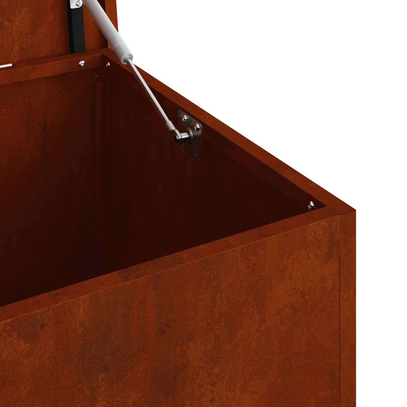 Gartenlagerkissenbox Stahl 80 x 50,5 x 50 cm Rostig