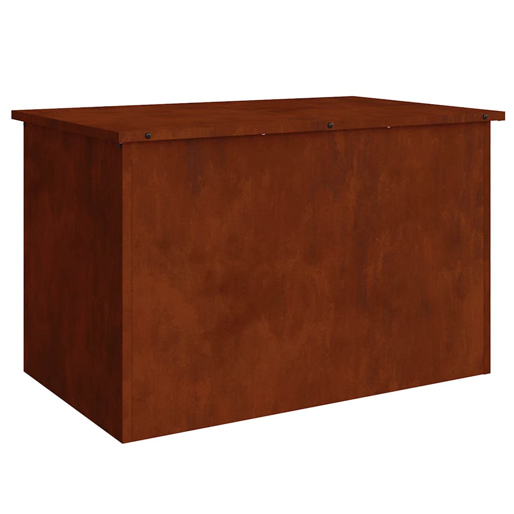 Gartenlagerkissenbox Stahl 80 x 50,5 x 50 cm Rostig