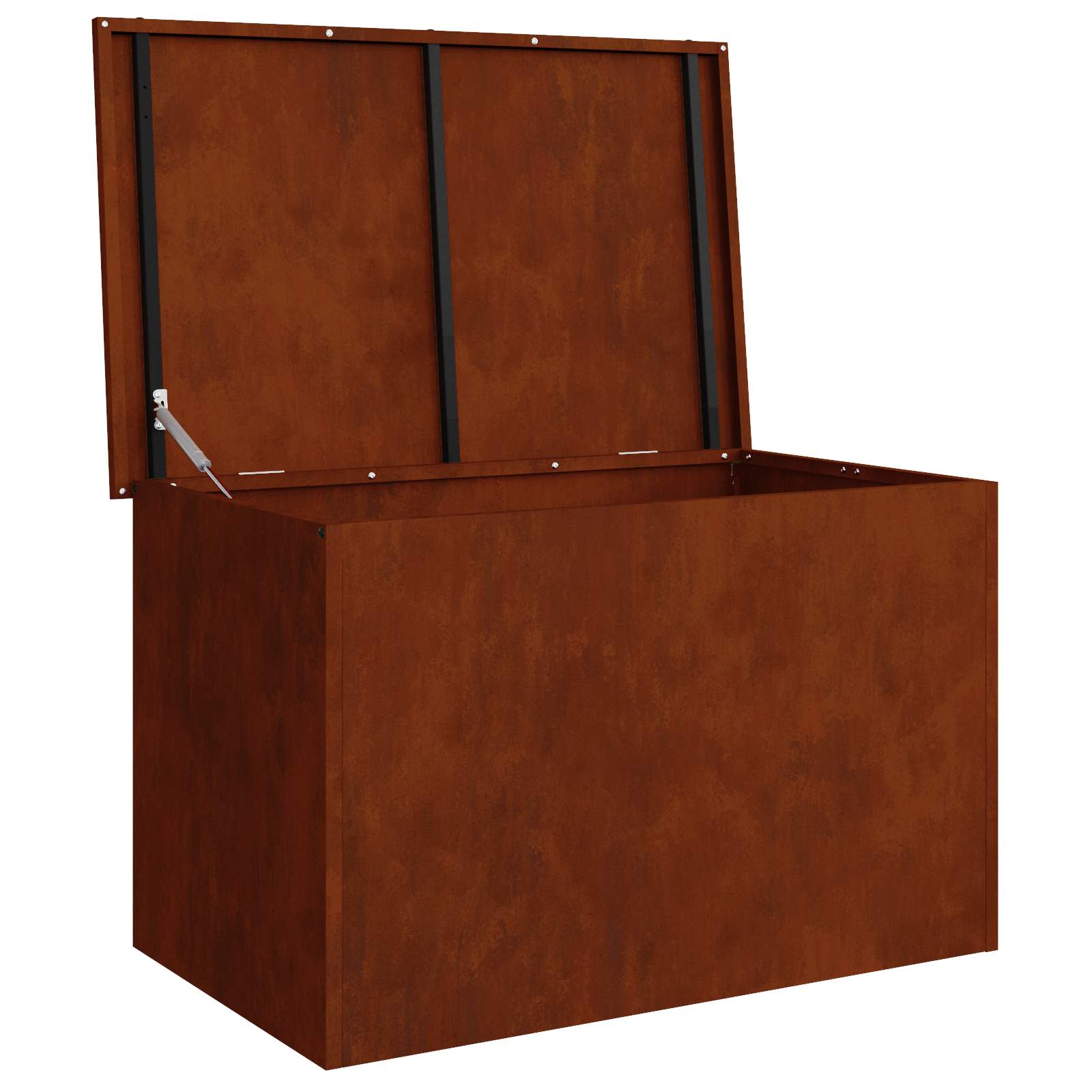 Gartenlagerkissenbox Stahl 80 x 50,5 x 50 cm Rostig