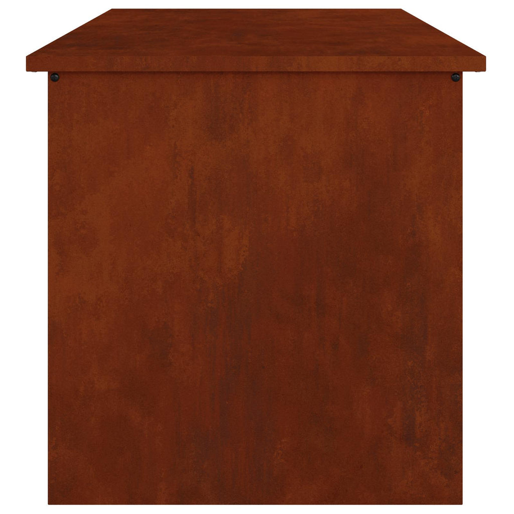 Gartenlagerkissenbox Stahl 80 x 50,5 x 50 cm Rostig