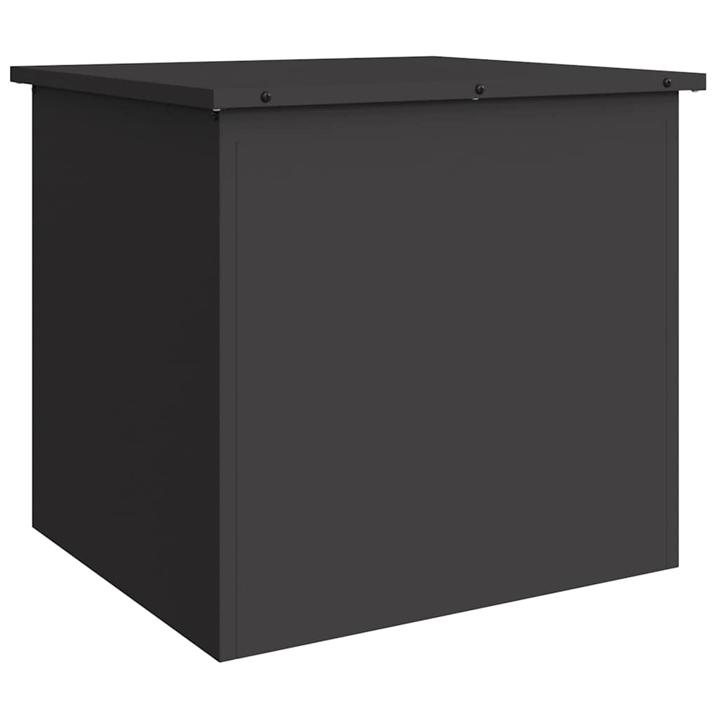Gartenlagerkissenbox Stahl 55 x 50,5 x 50 cm 117 L Schwarz