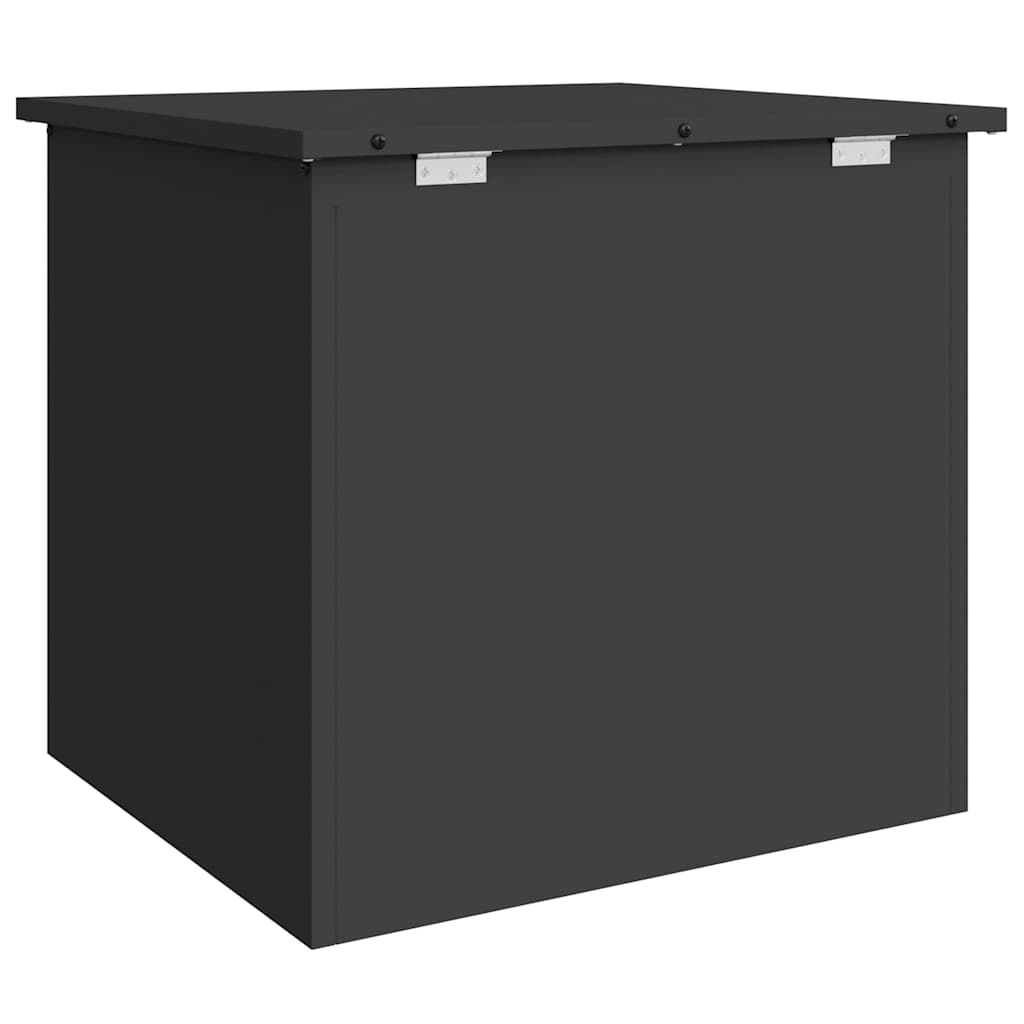 Gartenlagerkissenbox Stahl 55 x 50,5 x 50 cm 117 L Schwarz