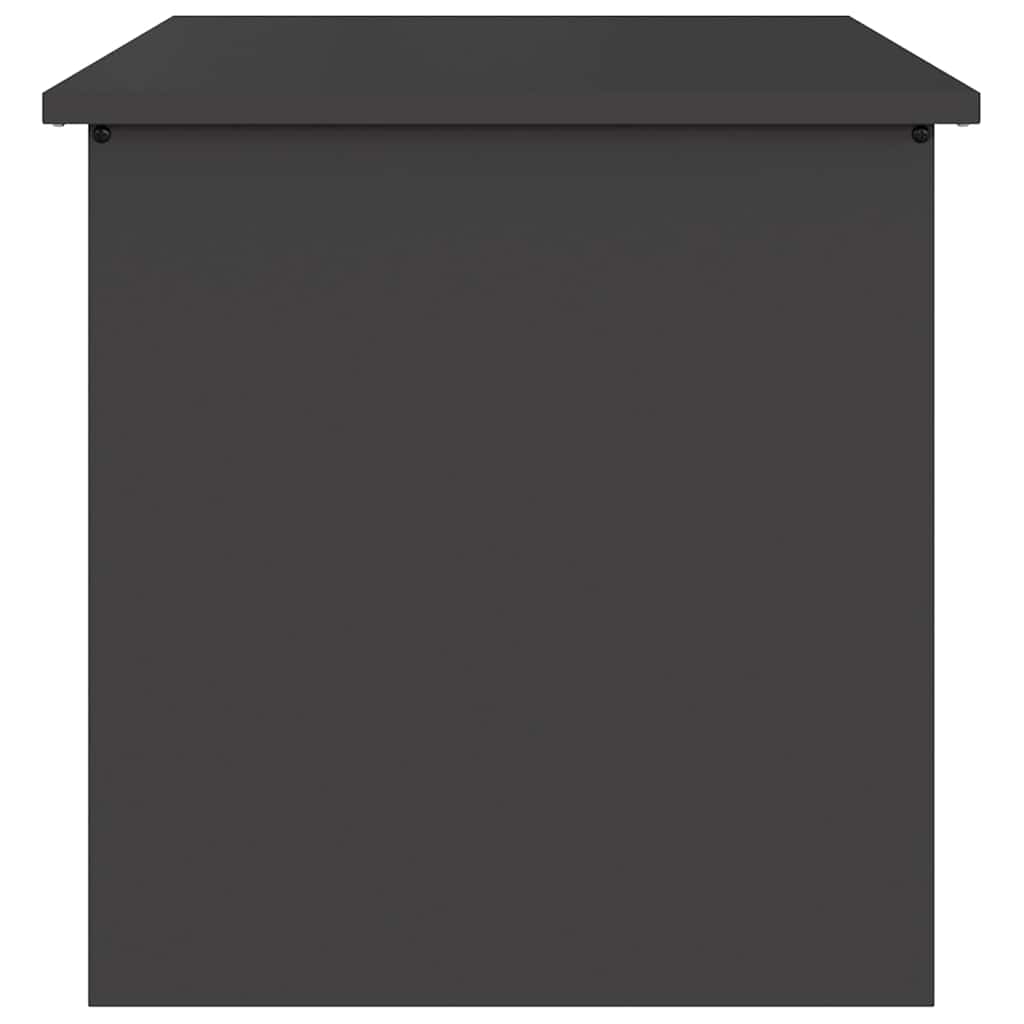 Gartenlagerkissenbox Stahl 55 x 50,5 x 50 cm 117 L Schwarz