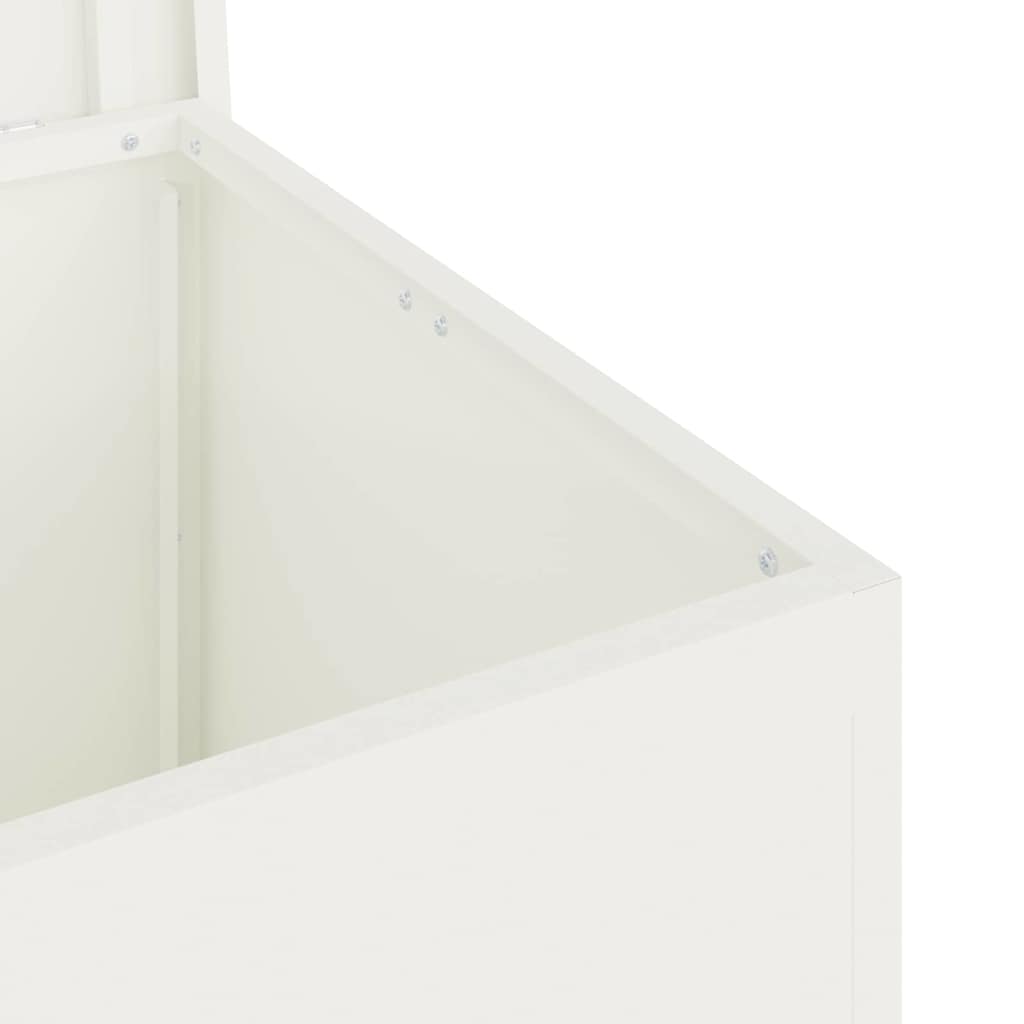 Gartenlagerkissenbox Stahl 55 x 50,5 x 50 cm 220 Weiß