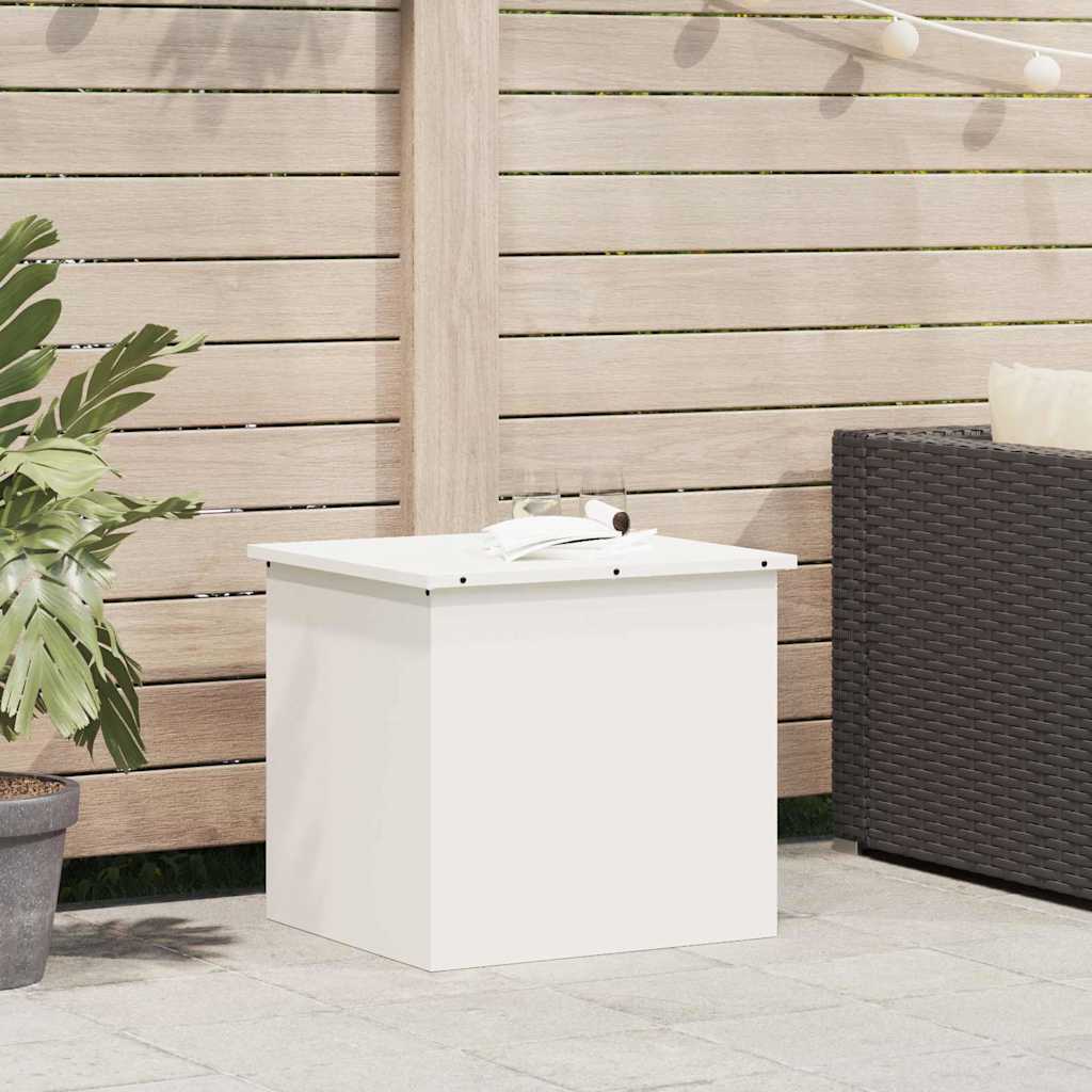Gartenlagerkissenbox Stahl 55 x 50,5 x 50 cm 220 Weiß
