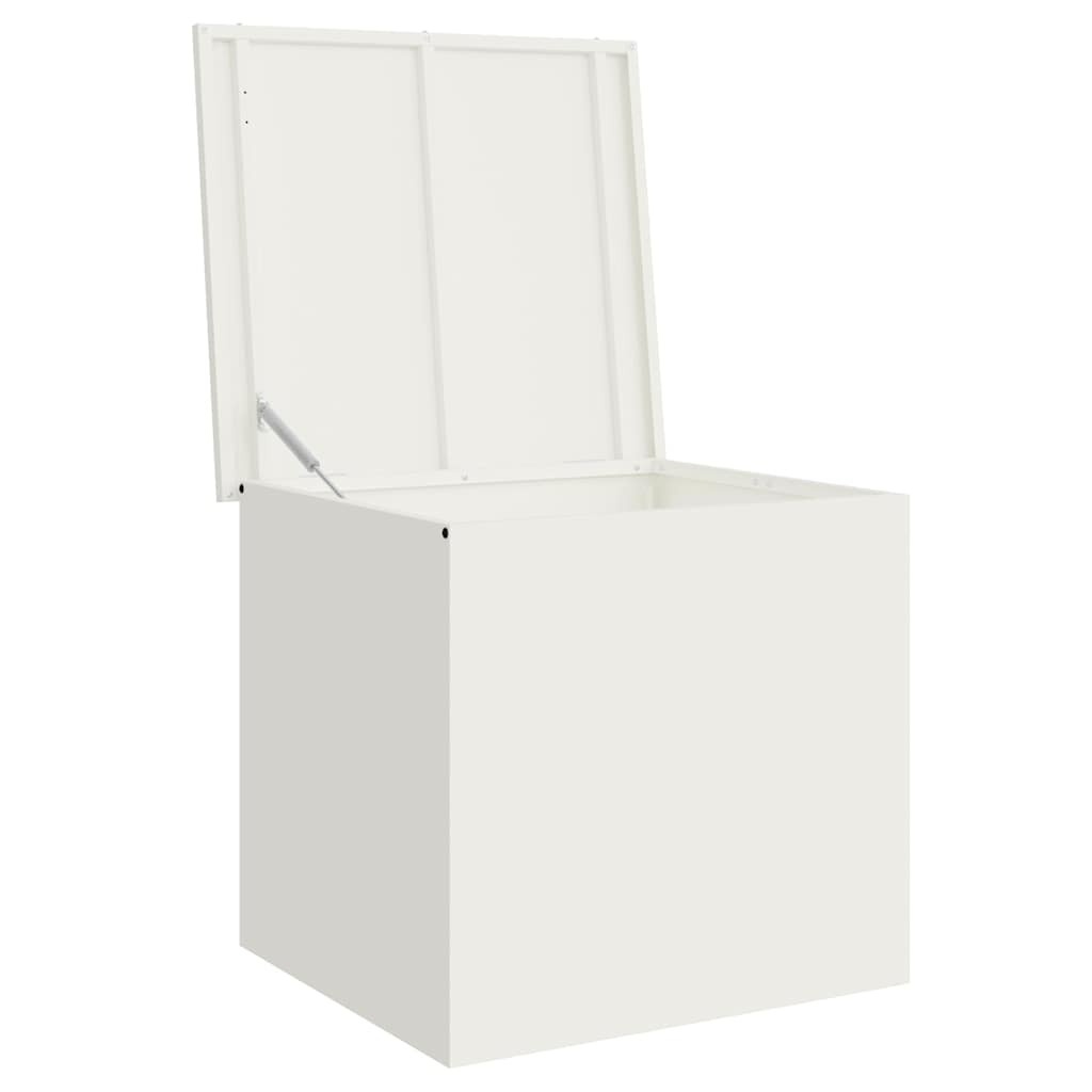 Gartenlagerkissenbox Stahl 55 x 50,5 x 50 cm 220 Weiß