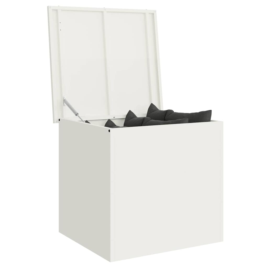 Gartenlagerkissenbox Stahl 55 x 50,5 x 50 cm 220 Weiß