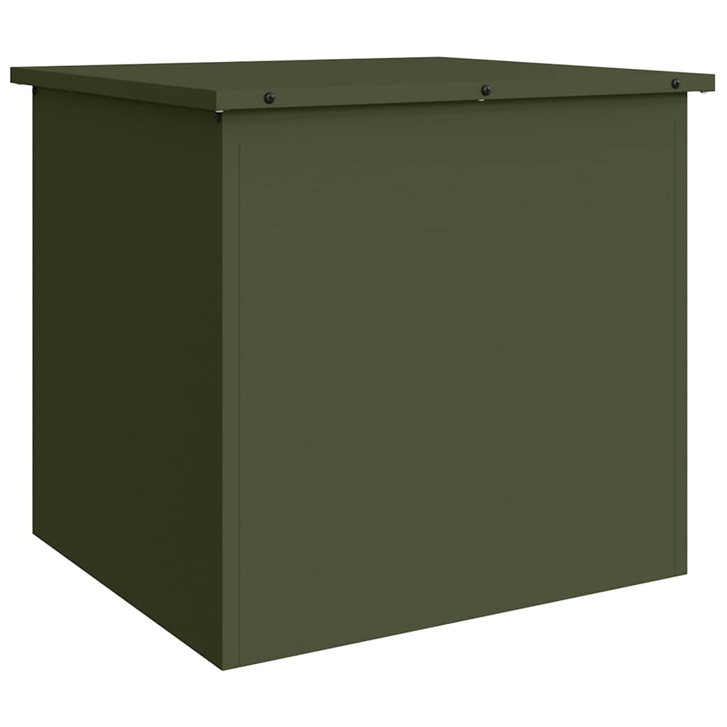 Gartenlagerkissenbox Stahl 55 x 50,5 x 50 cm Olive Grün