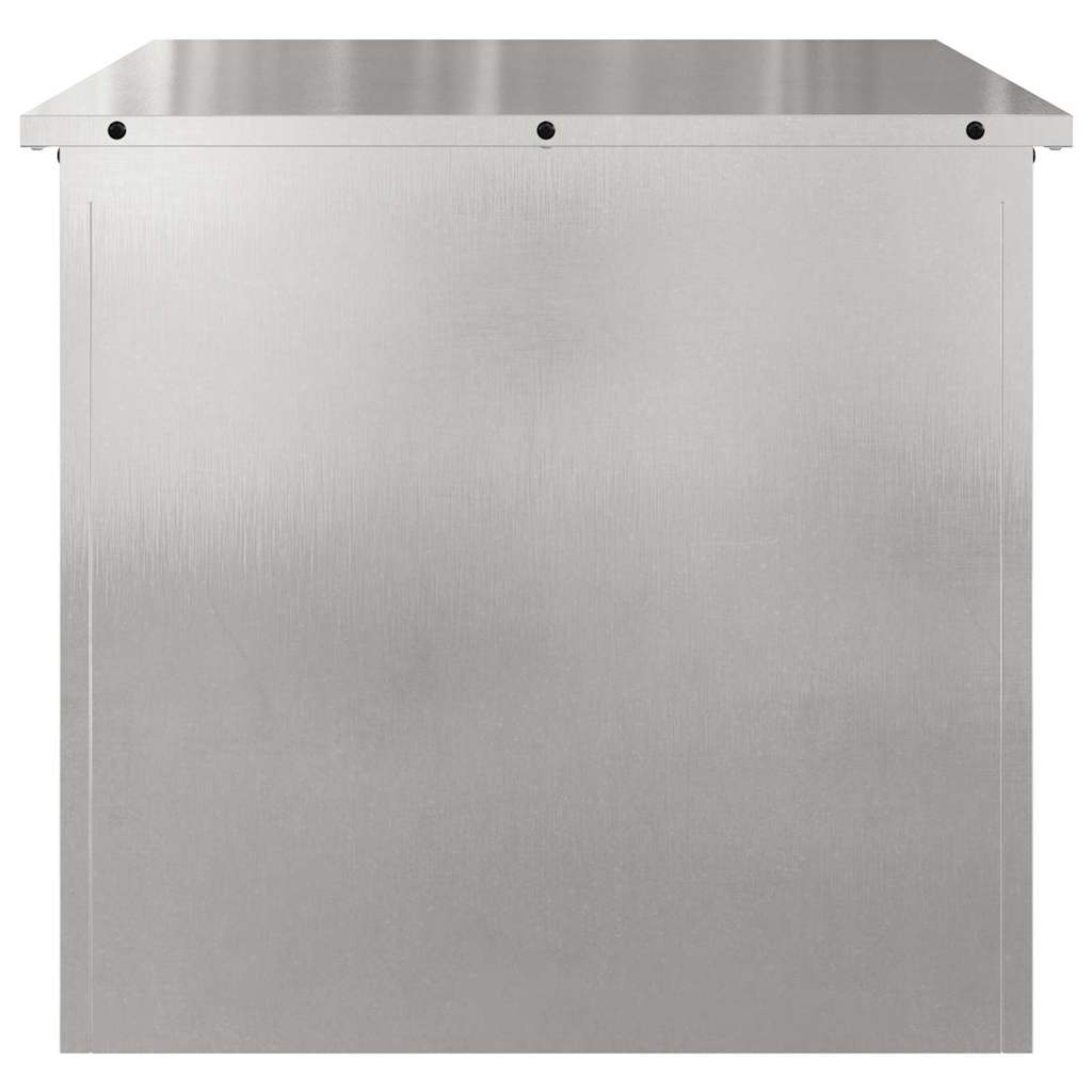 Gartenlagerkissenbox Stahl 55 x 50,5 x 50 cm Silber