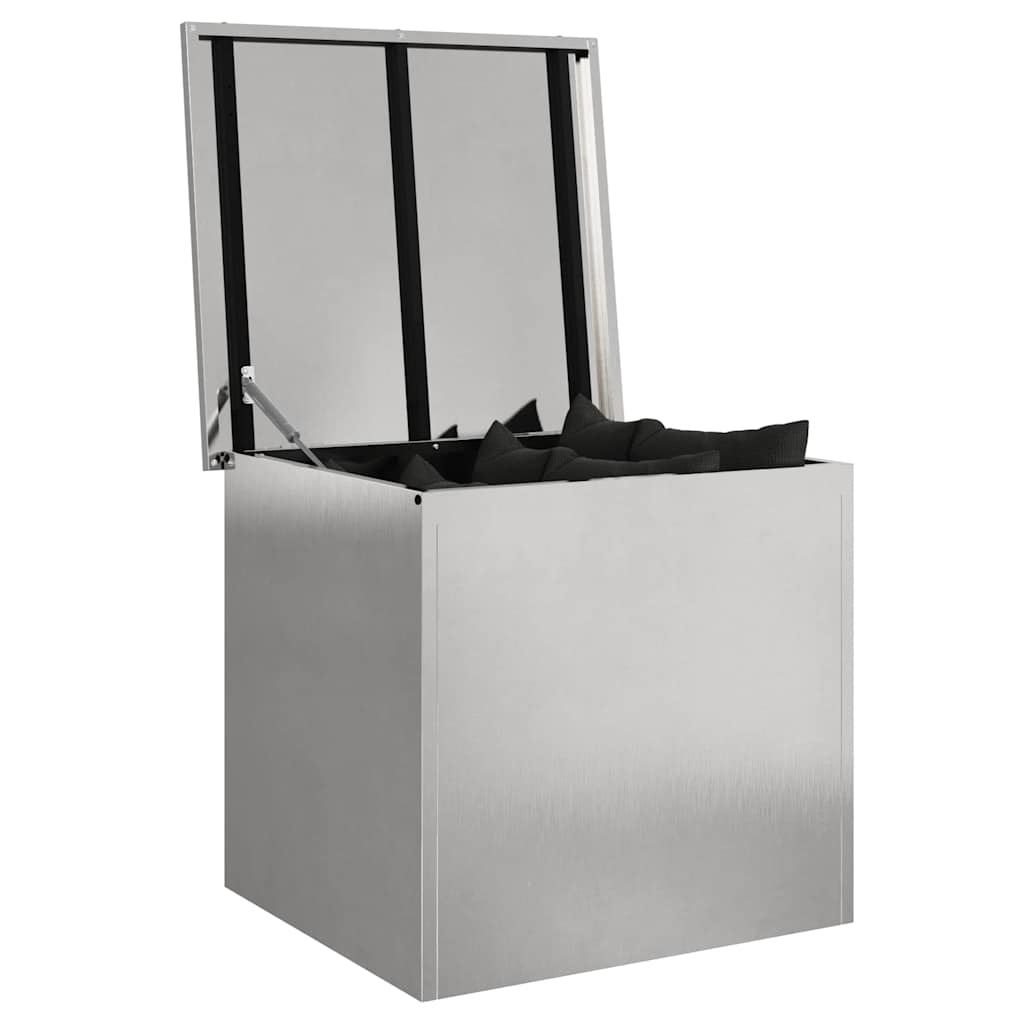 Gartenlagerkissenbox Stahl 55 x 50,5 x 50 cm Silber