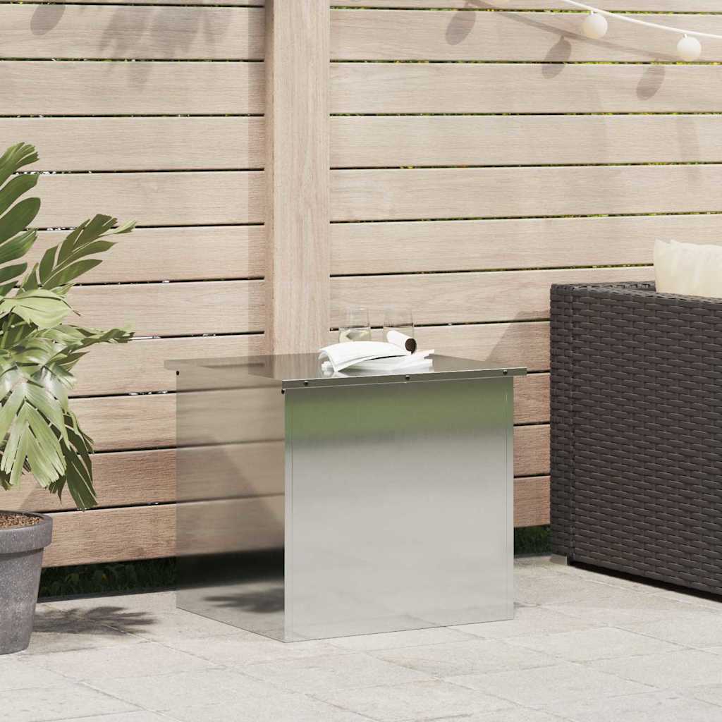 Gartenlagerkissenbox Stahl 55 x 50,5 x 50 cm Silber