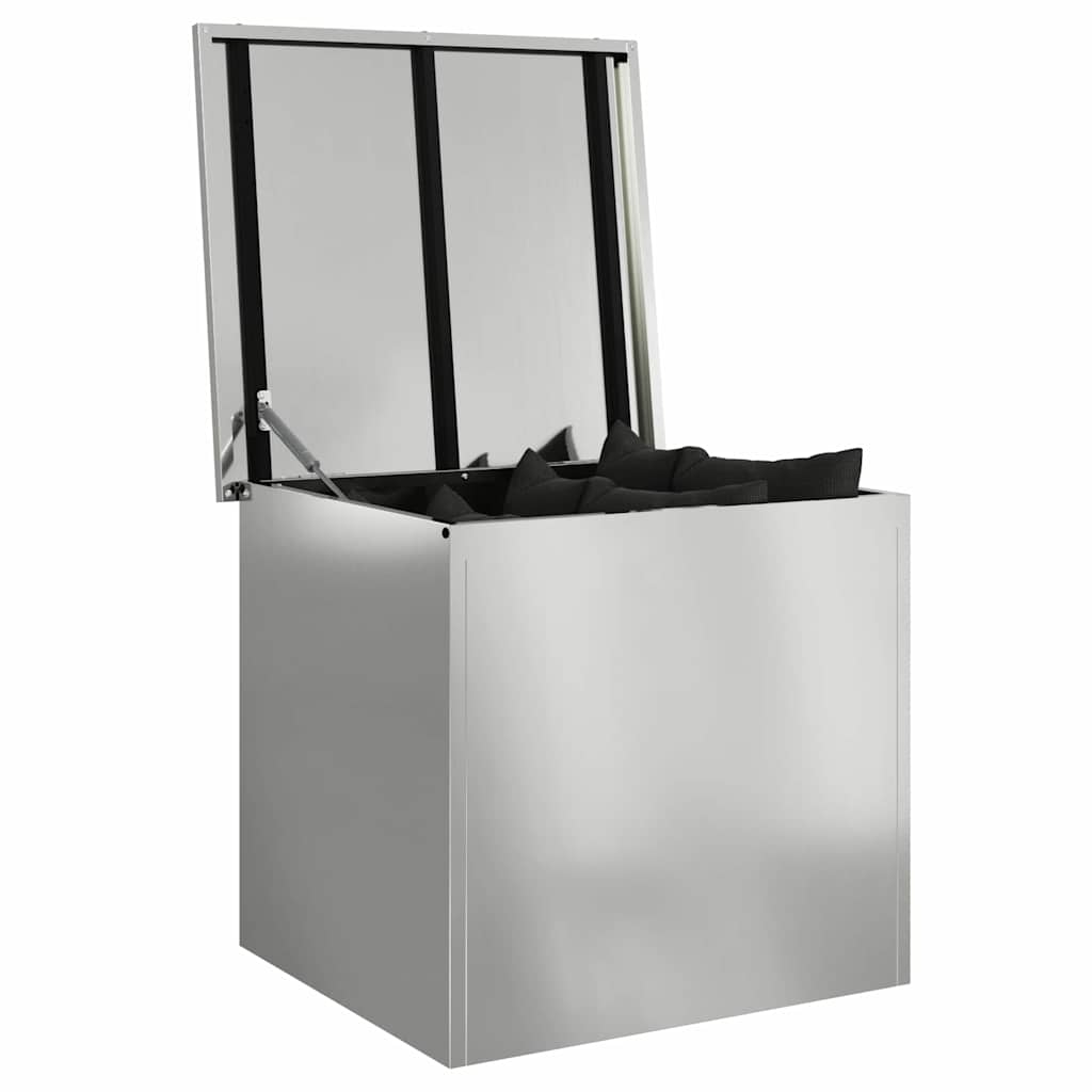Gartenlagerkissenbox Stahl 55 x 50,5 x 50 cm Silber