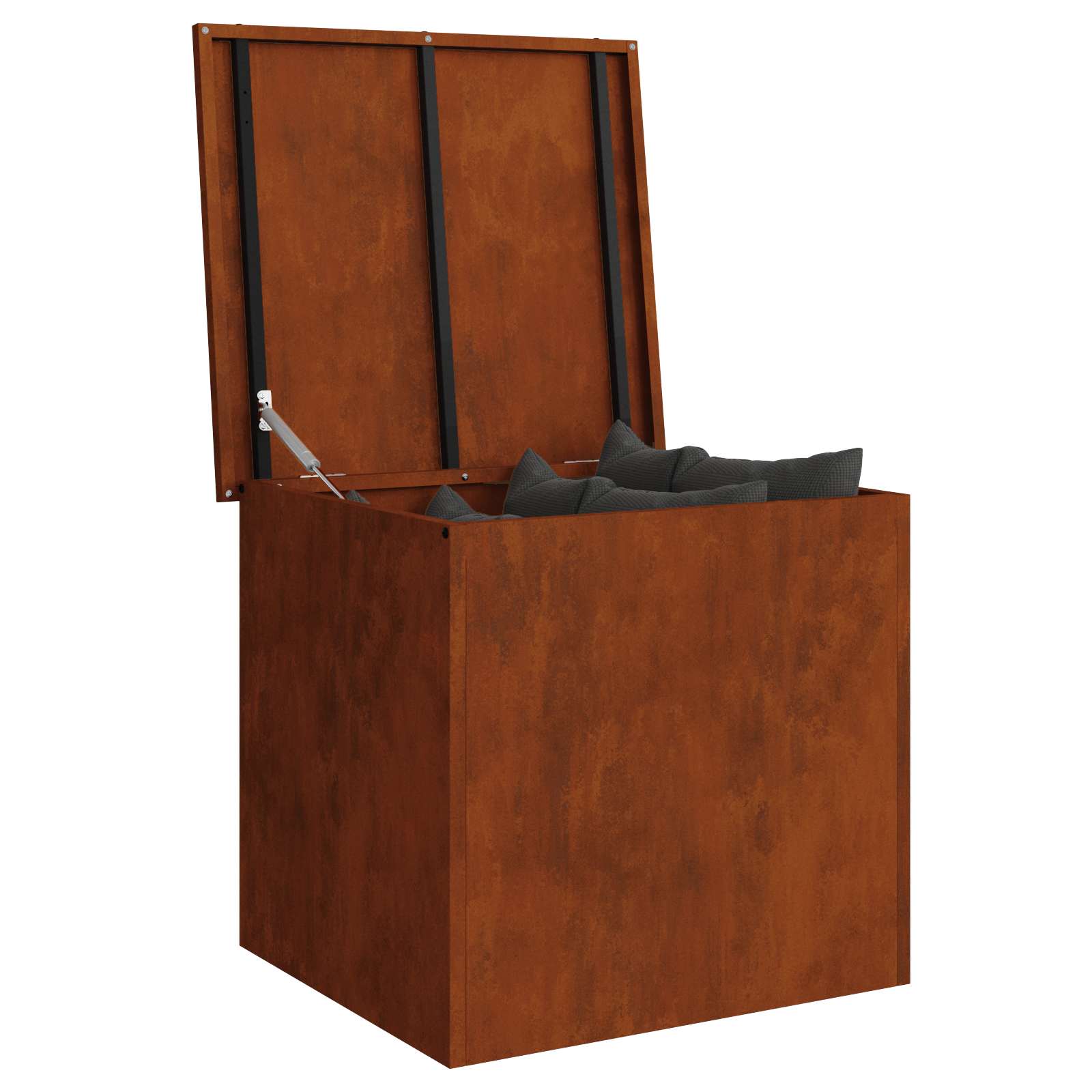 Gartenlagerkissenbox Stahl 55 x 50,5 x 50 cm 220 Rostig