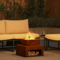 Feuerstelle Rostig 50 x 50 x 40 cm Wetterfeststahl
