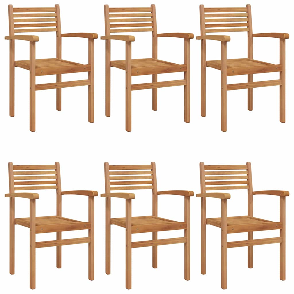 Stuhl 6 pcs Braun 56 x 55 x 90,5 cm Massivholz Teak