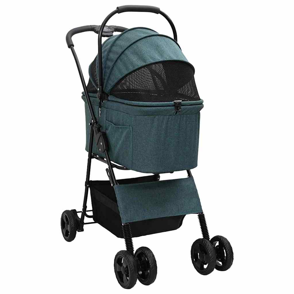 Faltbarer Haustierwagen Grün 81 x 47 x 99 cm Polyester
