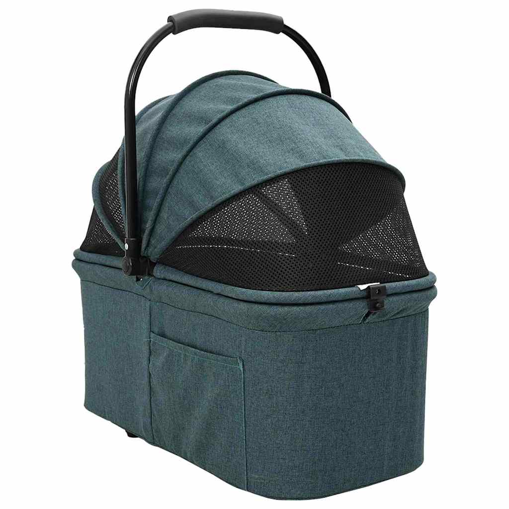 Faltbarer Haustierwagen Grün 81 x 47 x 99 cm Polyester