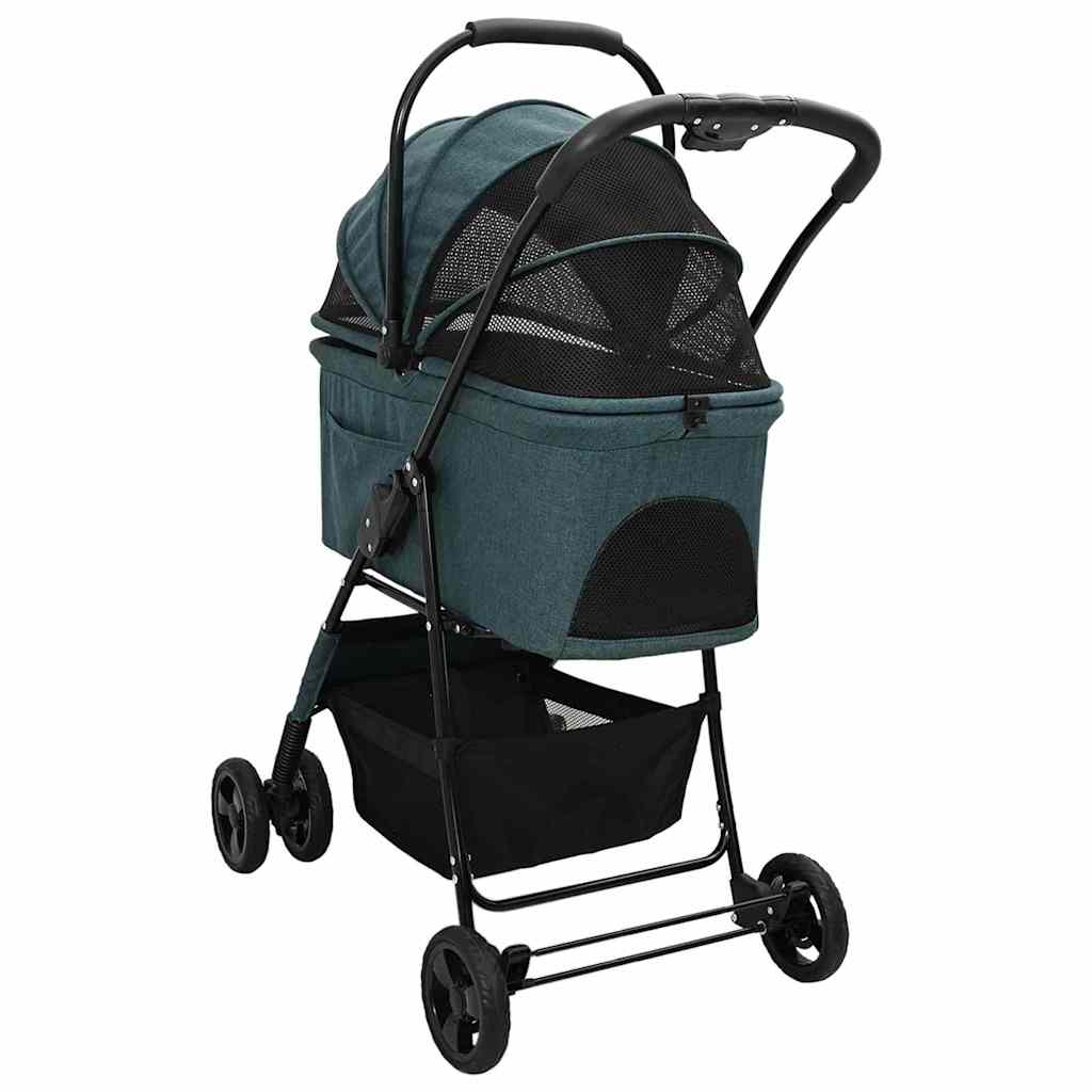 Faltbarer Haustierwagen Grün 81 x 47 x 99 cm Polyester