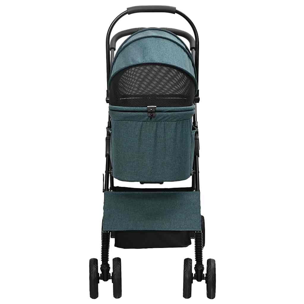 Faltbarer Haustierwagen Grün 81 x 47 x 99 cm Polyester