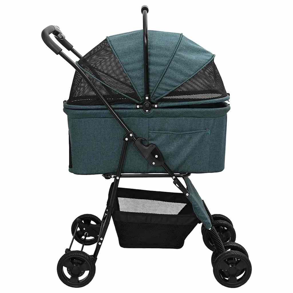 Faltbarer Haustierwagen Grün 81 x 47 x 99 cm Polyester