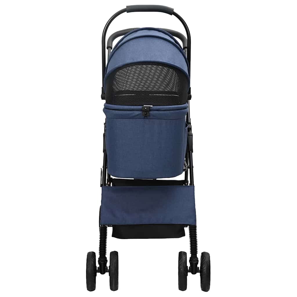 Faltbarer Haustierwagen Blau 81 x 47 x 99 cm Polyester