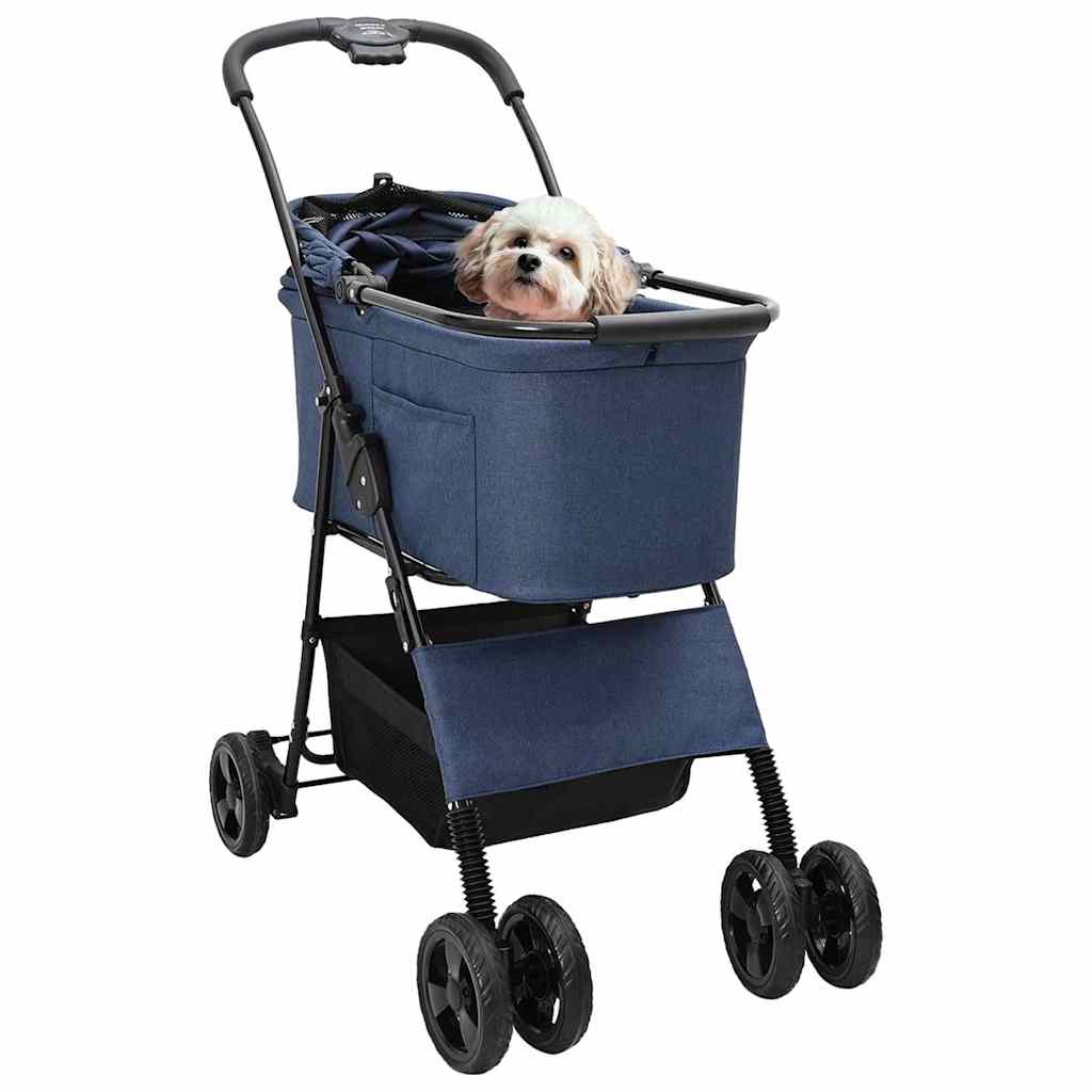 Faltbarer Haustierwagen Blau 81 x 47 x 99 cm Polyester