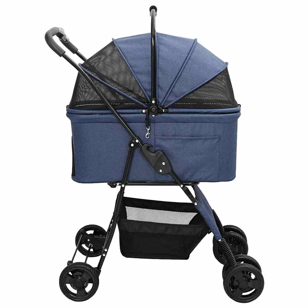 Faltbarer Haustierwagen Blau 81 x 47 x 99 cm Polyester