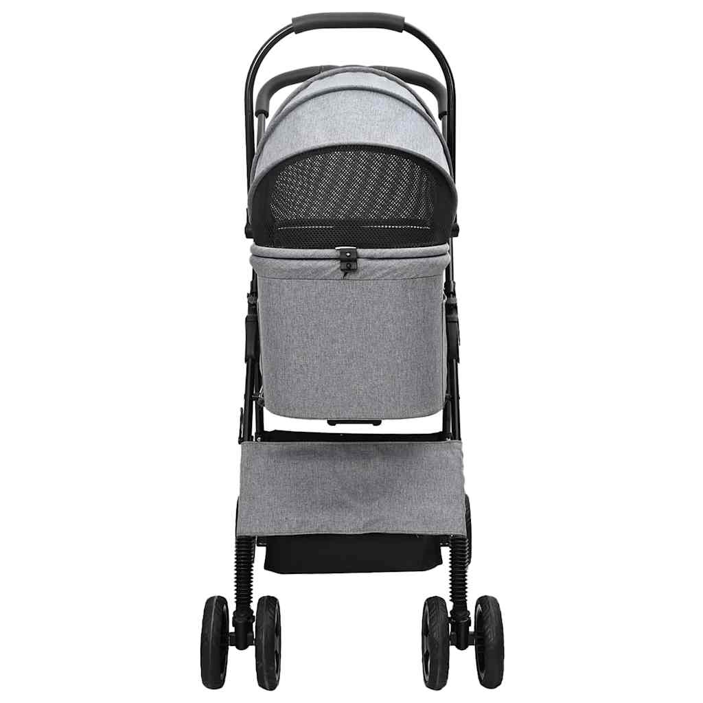 Faltbarer Haustierwagen Grau 81 x 47 x 99 cm Polyester
