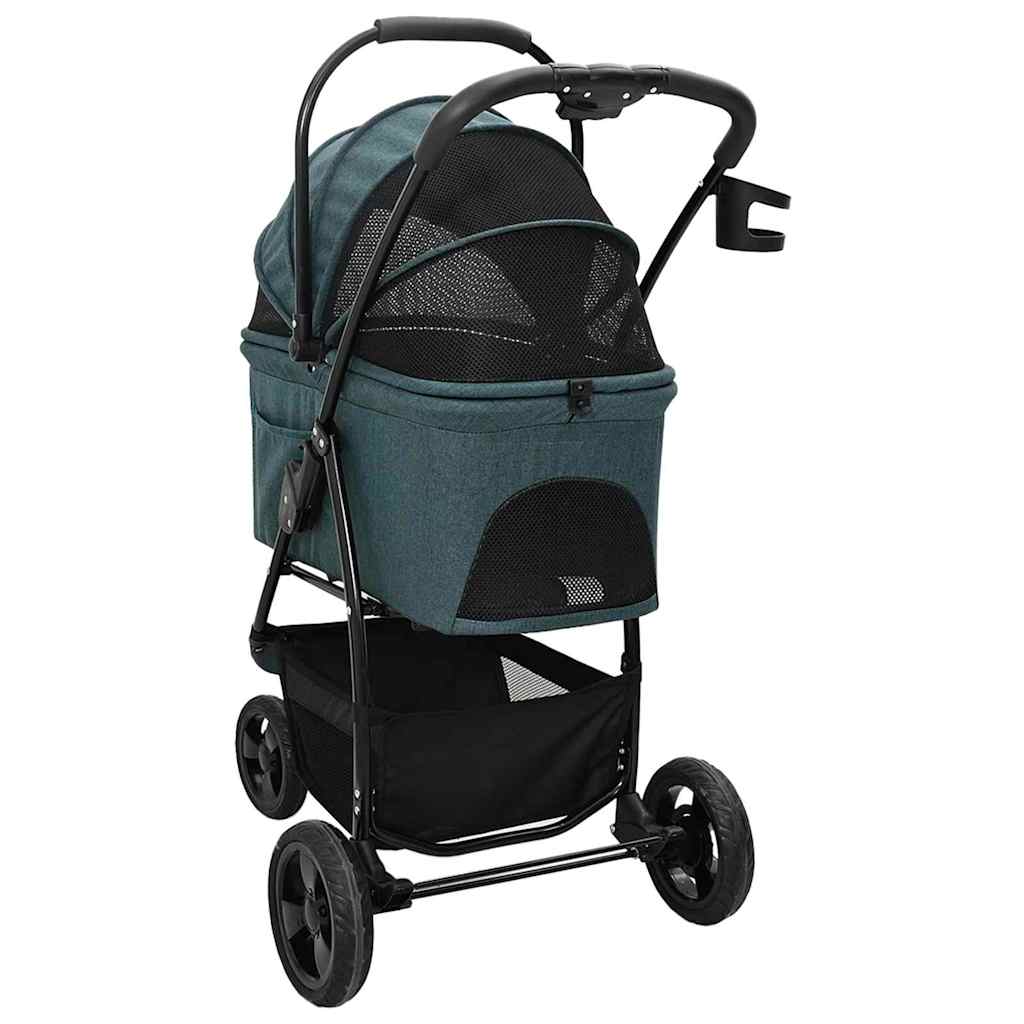 Faltbarer Haustierwagen Grün 78 x 54 x 101 cm Polyester