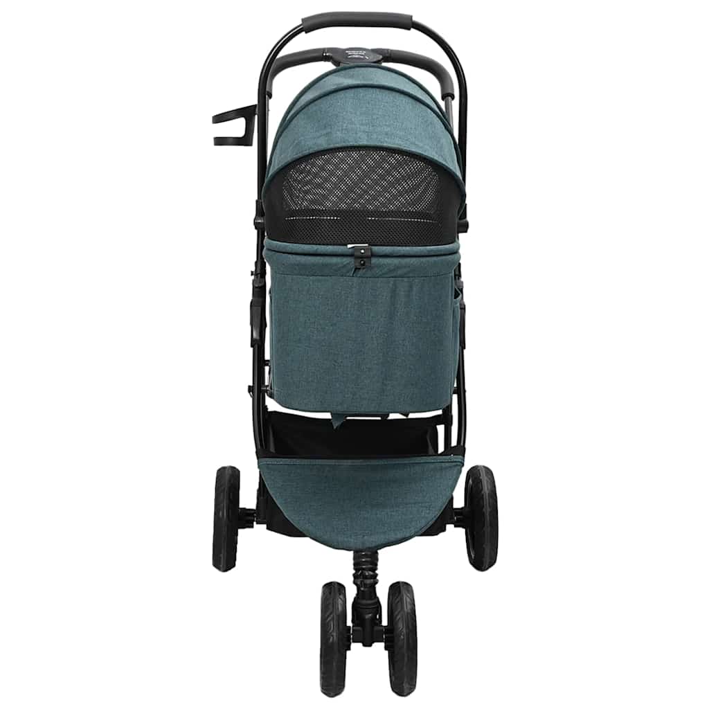 Faltbarer Haustierwagen Grün 78 x 54 x 101 cm Polyester
