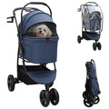 Faltbarer Haustierwagen Blau 78 x 54 x 101 cm Polyester