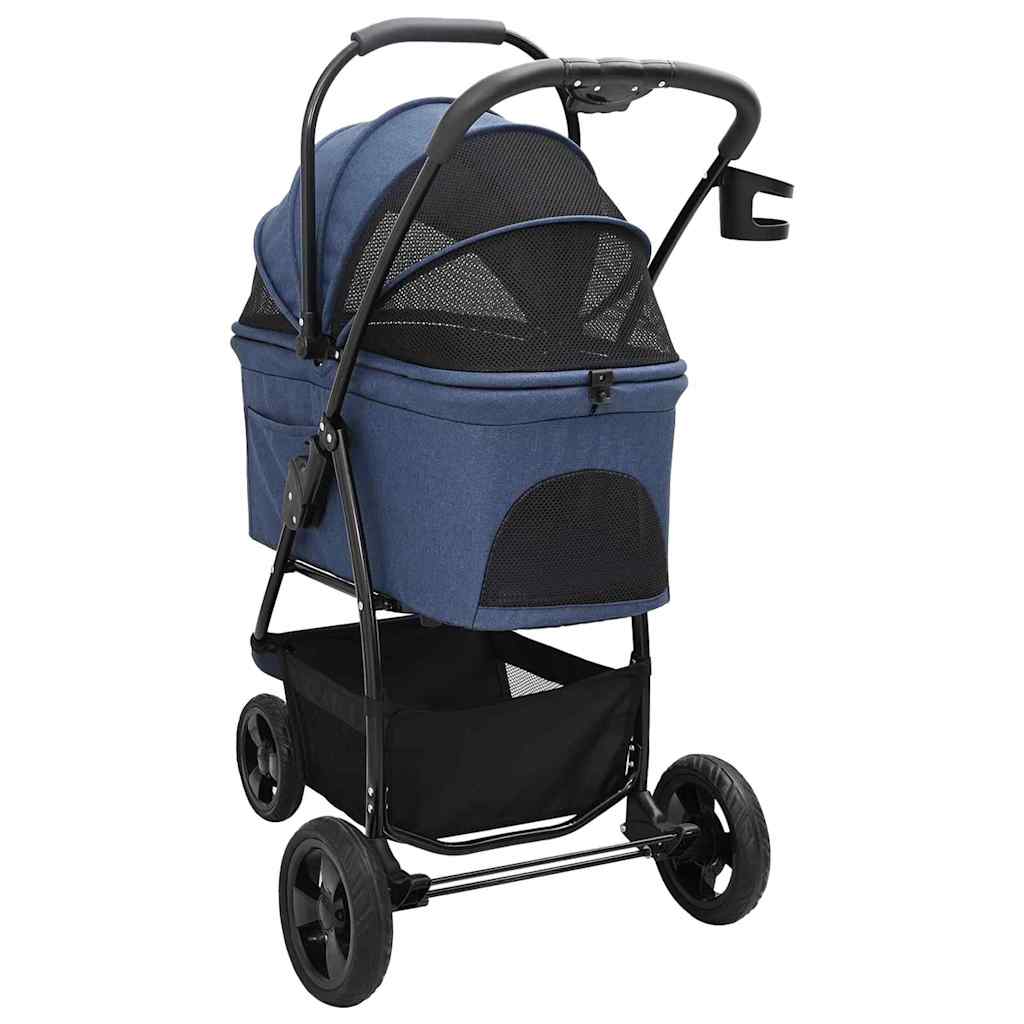 Faltbarer Haustierwagen Blau 78 x 54 x 101 cm Polyester