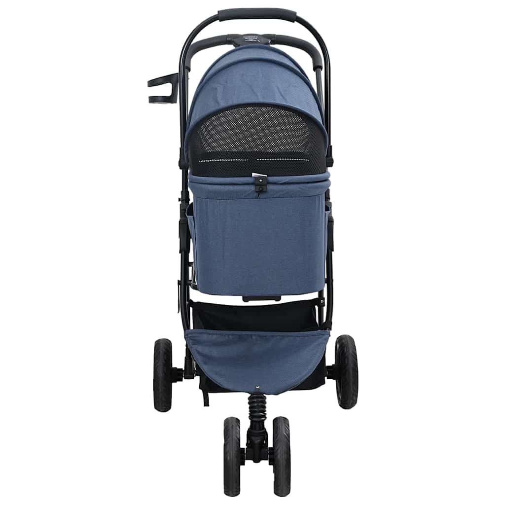 Faltbarer Haustierwagen Blau 78 x 54 x 101 cm Polyester