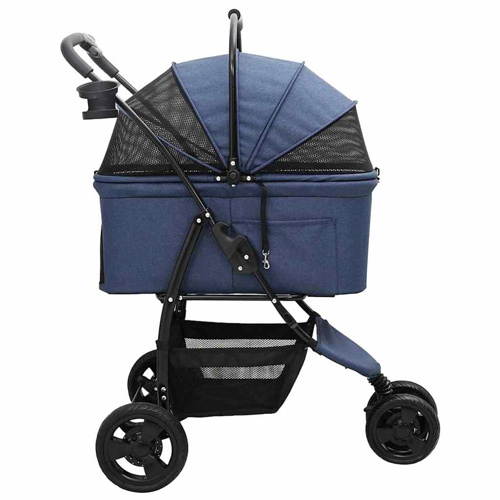 Faltbarer Haustierwagen Blau 78 x 54 x 101 cm Polyester
