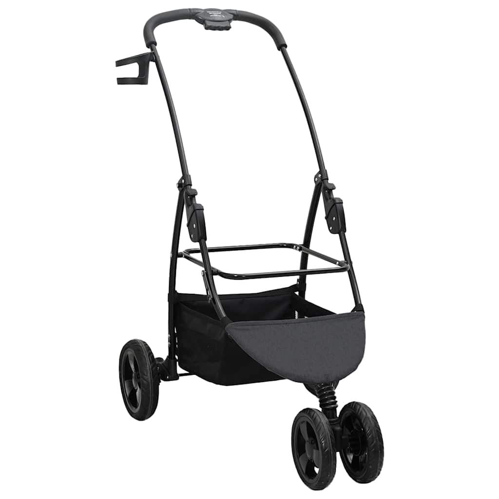 Faltbarer Haustierwagen Schwarz 78 x 54 x 101 cm Polyester