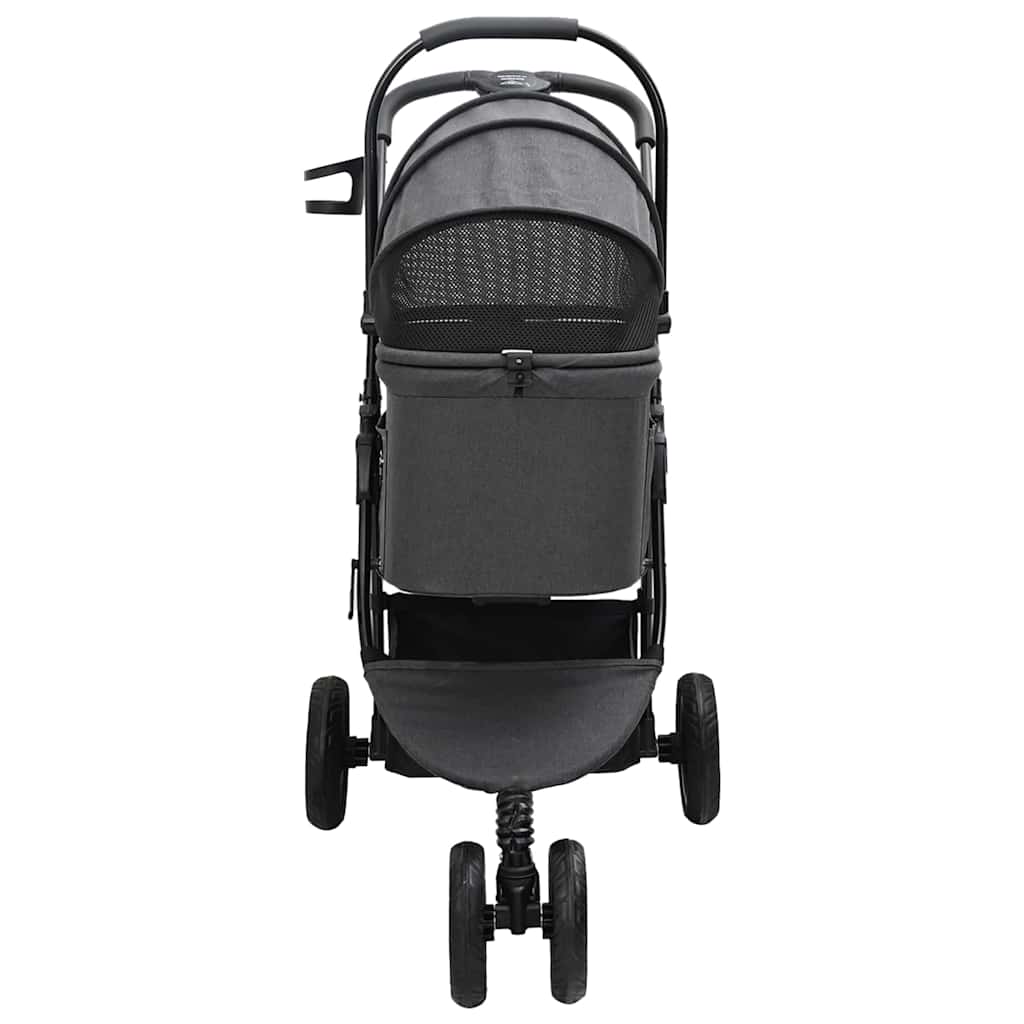 Faltbarer Haustierwagen Schwarz 78 x 54 x 101 cm Polyester