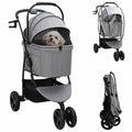 Faltbarer Haustierwagen Grau 78 x 54 x 101 cm Polyester