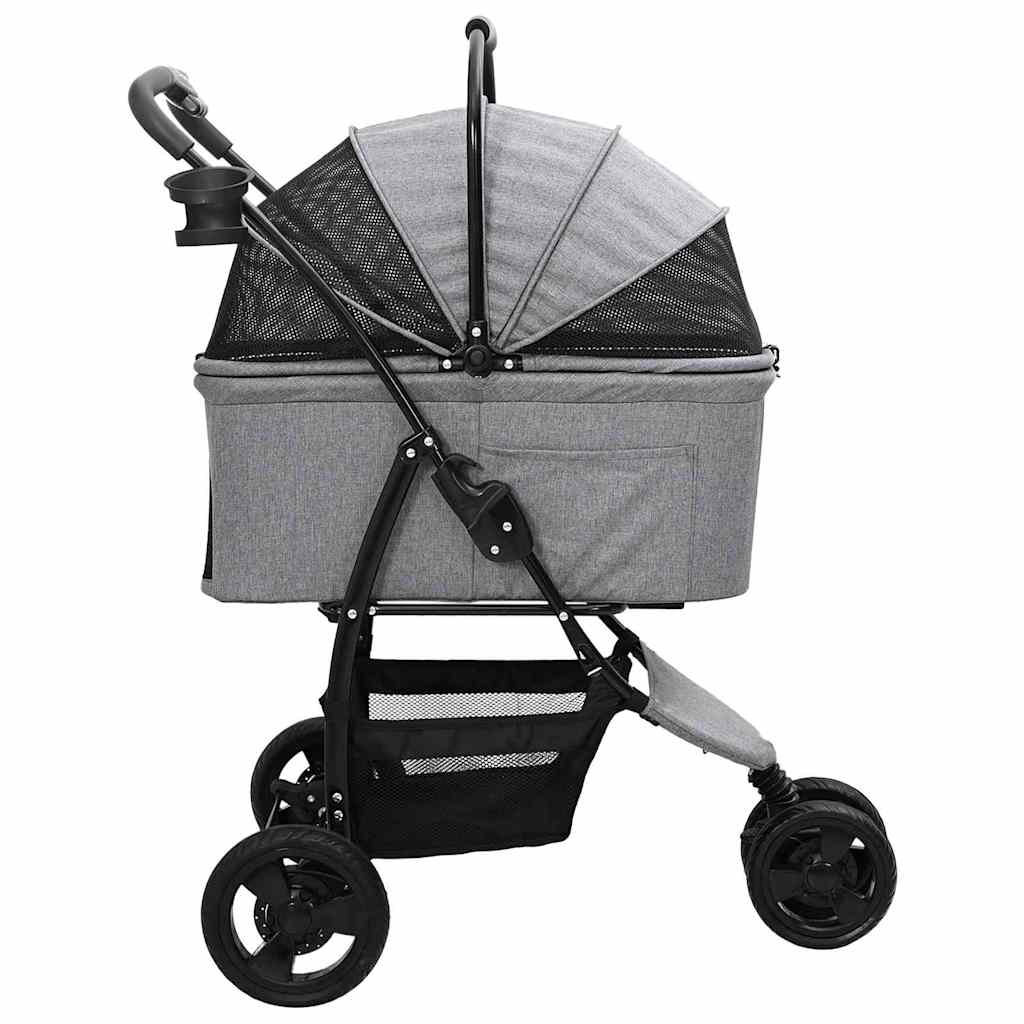 Faltbarer Haustierwagen Grau 78 x 54 x 101 cm Polyester