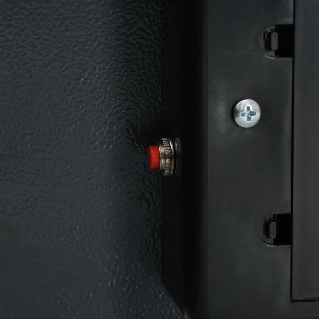 Digitaler Safe mit Schloss Dunkelgrau 40 x 35 x 60 cm Stahl
