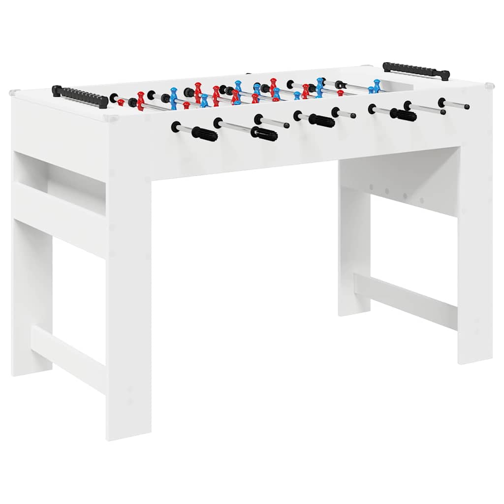 Tischfußballtisch Weiß 125 x 60,5 x 80 cm Holzwerkstoff