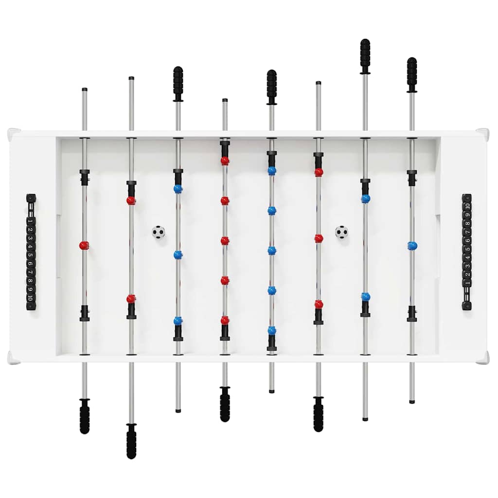 Tischfußballtisch Weiß 125 x 60,5 x 80 cm Holzwerkstoff