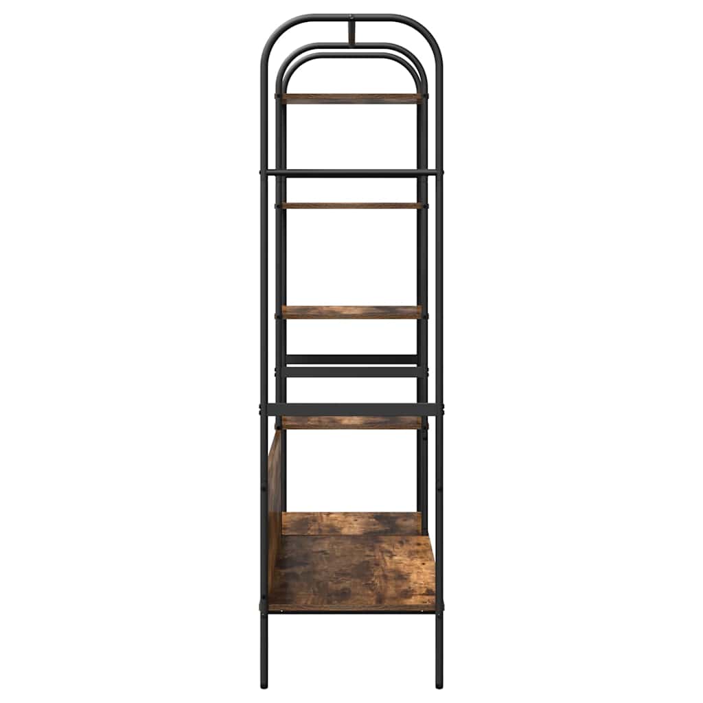 Kleiderständer mit Regal Braun Eichen-Optik 120 x 44 x 160 cm