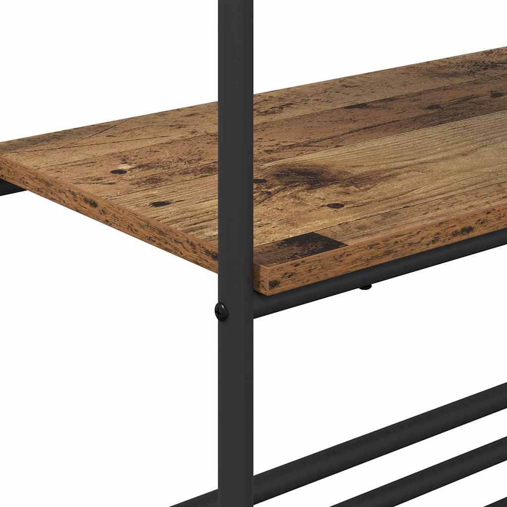 Kleiderständer mit Regal Altholz 60 x 30 x 171 cm Holzwerkstoff