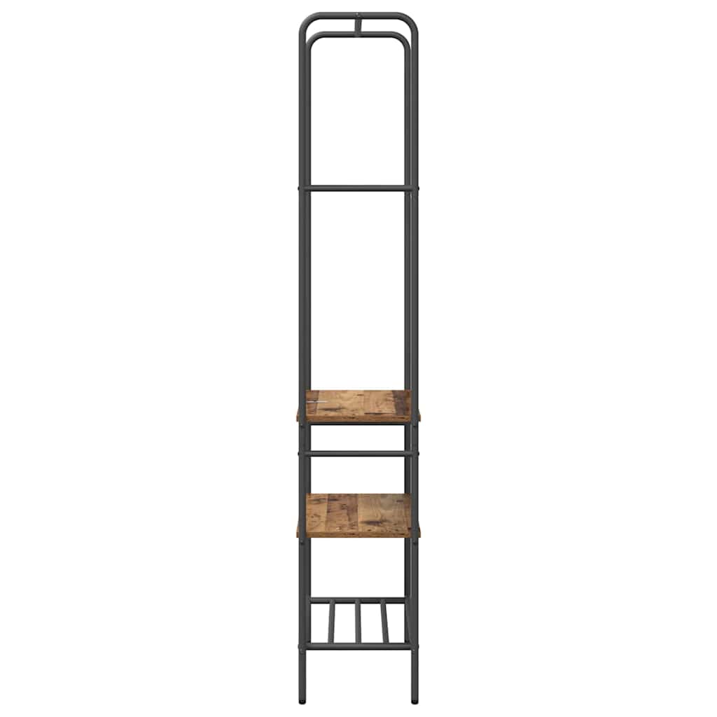 Kleiderständer mit Regal Altholz 60 x 30 x 171 cm Holzwerkstoff