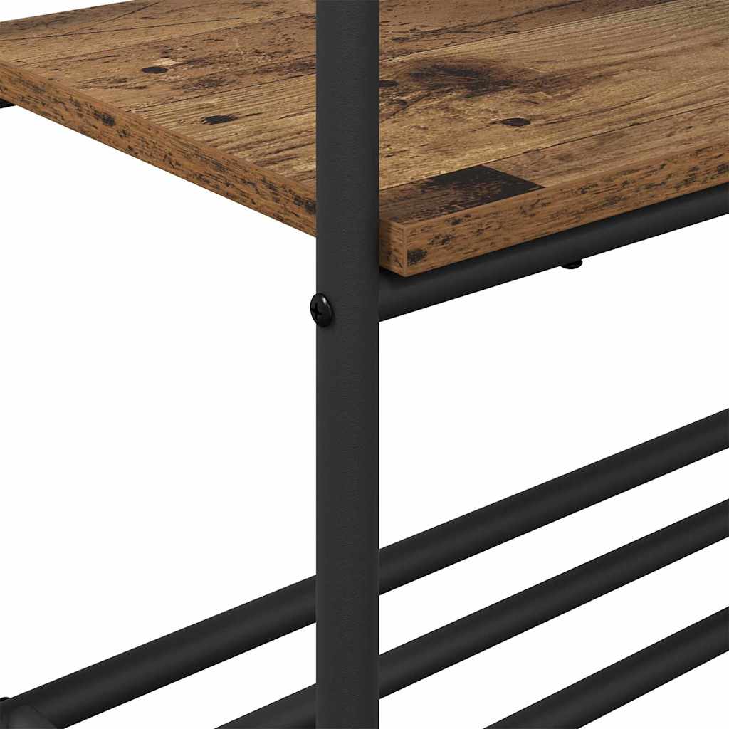 Kleiderständer mit Regal Altholz 77 x 30 x 171 cm Holzwerkstoff