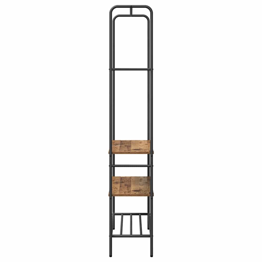 Kleiderständer mit Regal Altholz 77 x 30 x 171 cm Holzwerkstoff
