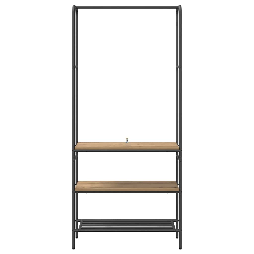 Kleiderständer Artisan-Eiche 77 x 30 x 171 cm Holzwerkstoff