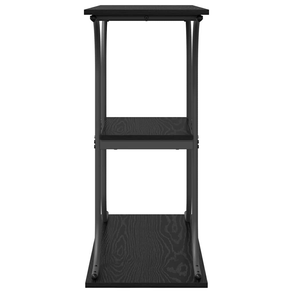 Konsolentisch mit Regal Schwarz Eichen-Optik 101 x 35 x 80,5 cm