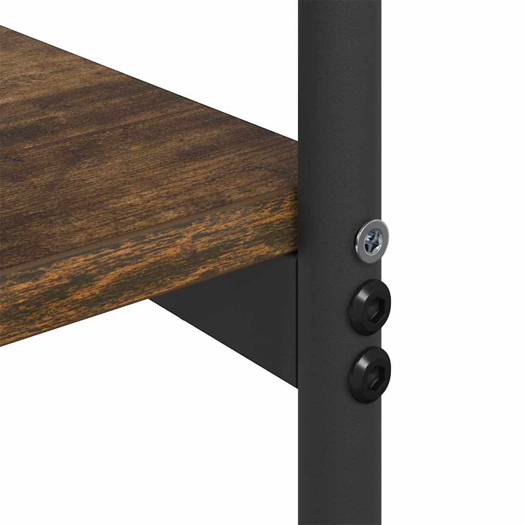 Konsolentisch mit Regal Geräucherte Eiche 101 x 35 x 80,5 cm